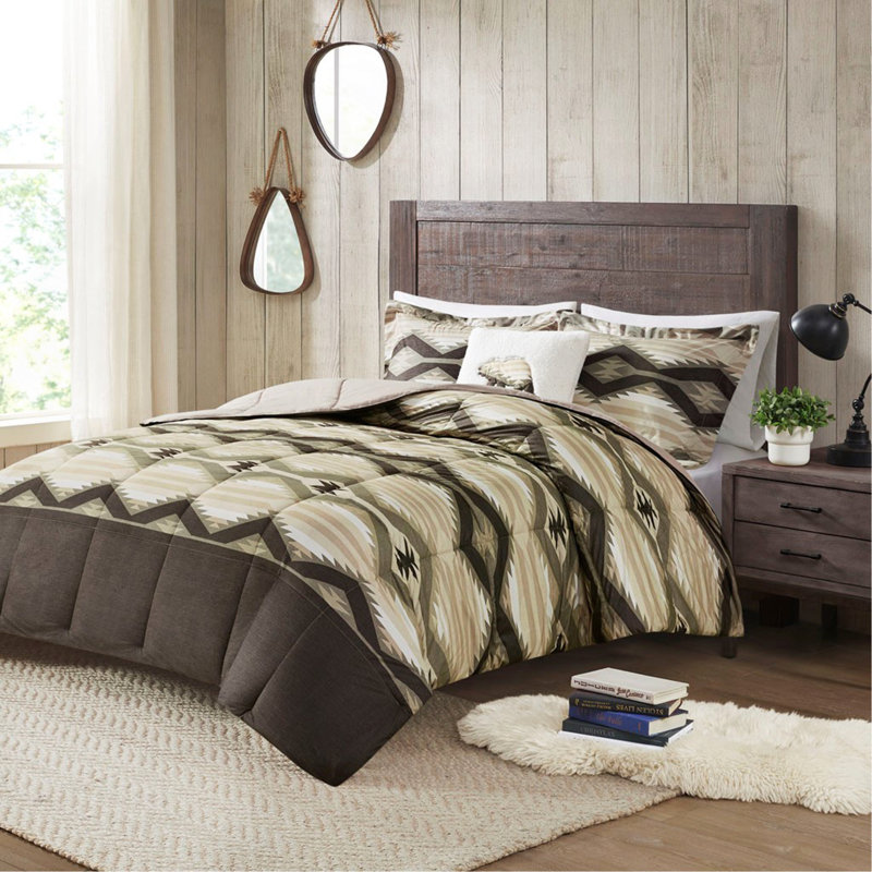 Ensemble d'édredon en duvet synthétique très grand avec coussin décoratif, Vert