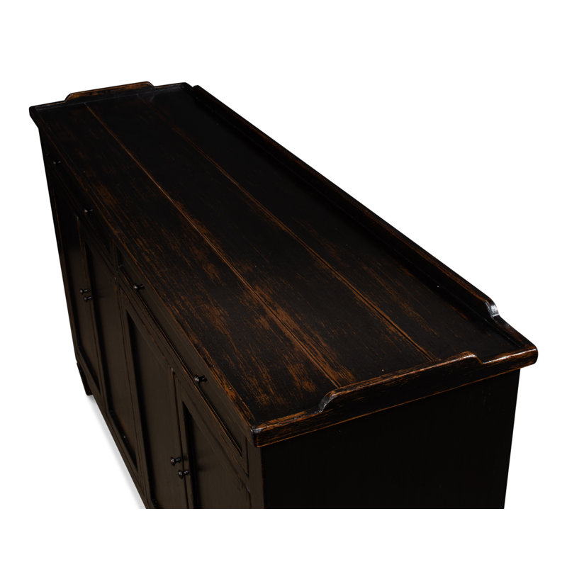Madigan 64'' W Solid Wood Sideboard, Antique Black