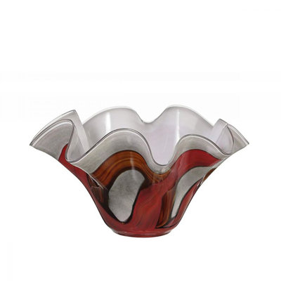 Vase de table en verre blanc 7 po