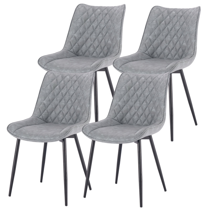 Alhambra 46.5cm H Upholstered Side Chair, Grey, 4