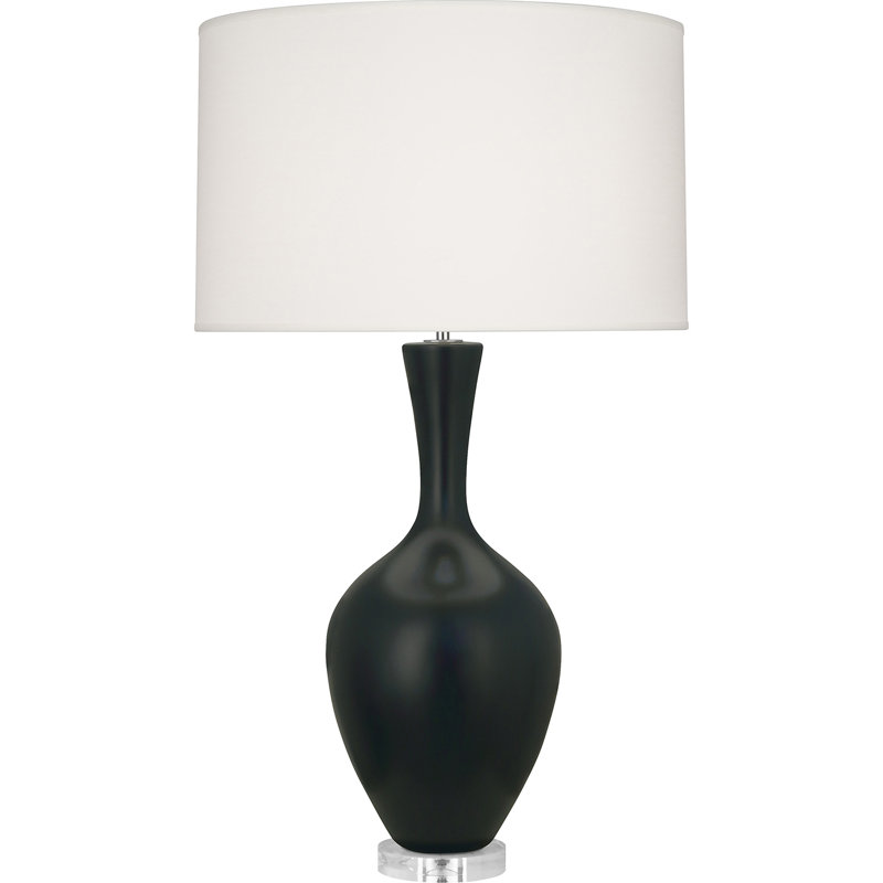 Audrey Table Lamp, Matte Obsidian