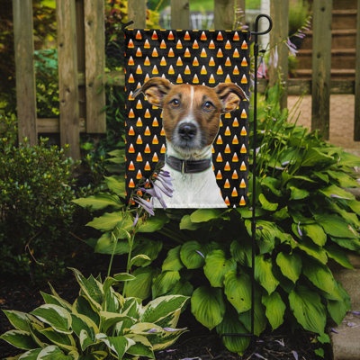Drapeau de jardin brûlé bonbon d'Halloween à 2 côtés