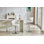 Chaise de bar rotative moderne réglable, chaise pivotante à dossier en cuir de polyuréthane, convient au comptoir de la cuisine et à la salle à manger, hauteur réglable, capacité de supporter 300 livres (blanc - 2 pièces)