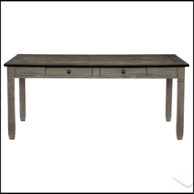 Table décontractée en bois à deux tons avec 6 tiroirs pour une expérience culinaire moderne et organisée