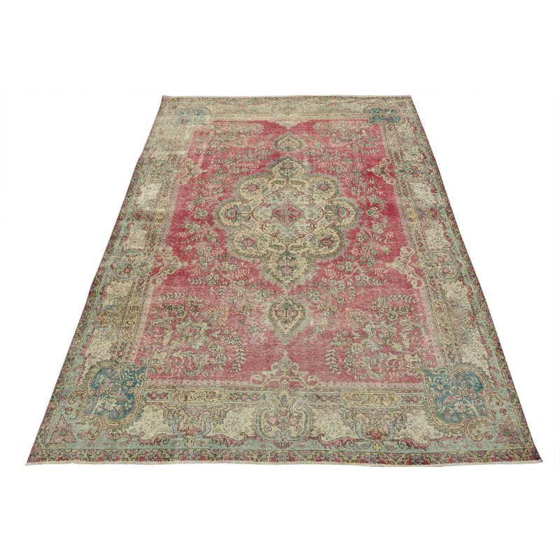 Vintage One-of-a-Kind 9'9'' X 12'8'' Wool Area Rug in Red