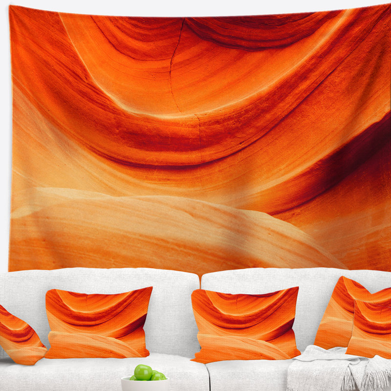 Tapisserie murale «Landscape Antelope Canyon» orange, H 68 po x l 80 po