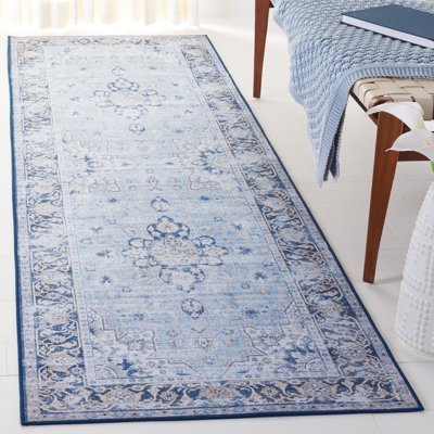 Tapis bleu clair / bleu marine Ziebarth 147 M / W S / R