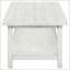Castleton Distressed White Wood Coffee Table With Shelf
