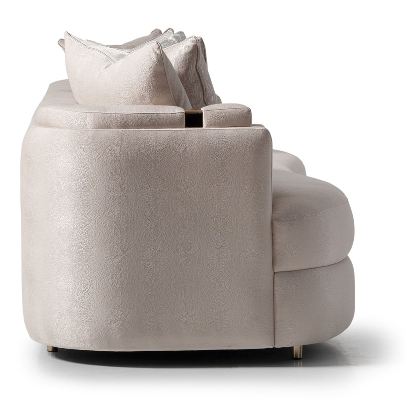 Carmela 102'' Square Arm Curved Sofa