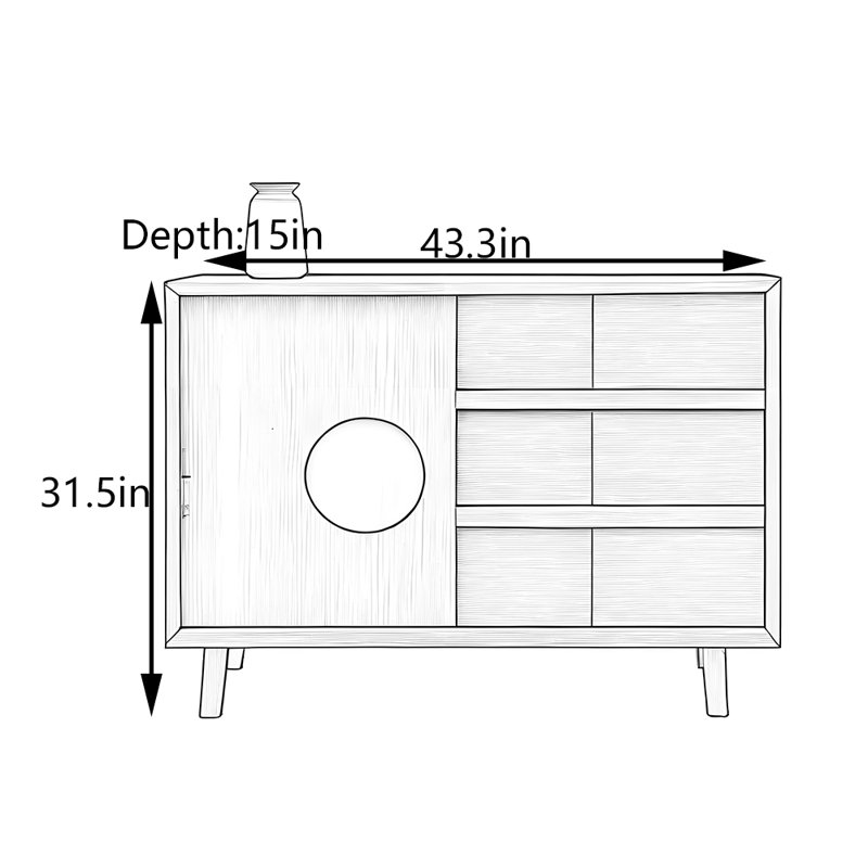 Vintage Console Cabinet