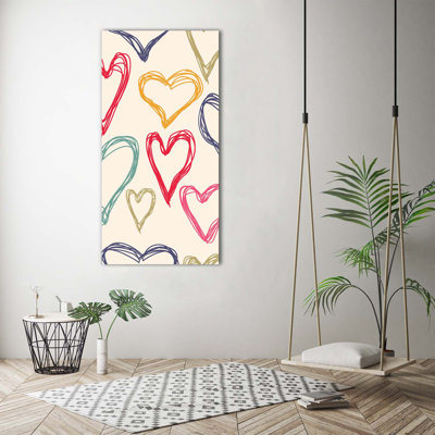 Colorful Hearts - Wrapped Canvas Print