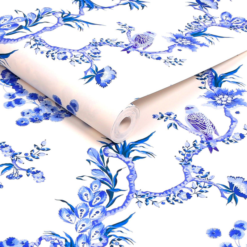 Cath Kidston 304.8m x1.3208m Matte Wallpaper Roll, Blue