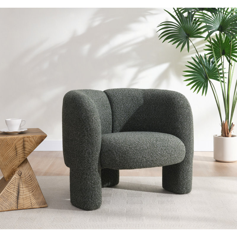 Fauteuil d'appoint en tweed Pemba