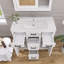 36 po X P 18 po P x 34 po Meuble-lavabo autoportant simple H blanc avec plateau en marbre de culture blanc