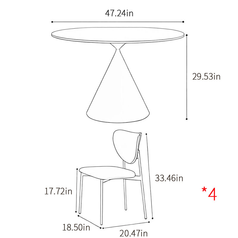 Simple fashion round dining table sets