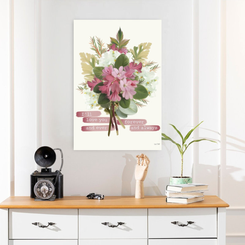 «Forever And Ever», art floral contemporain, H 24 po x l 16 po