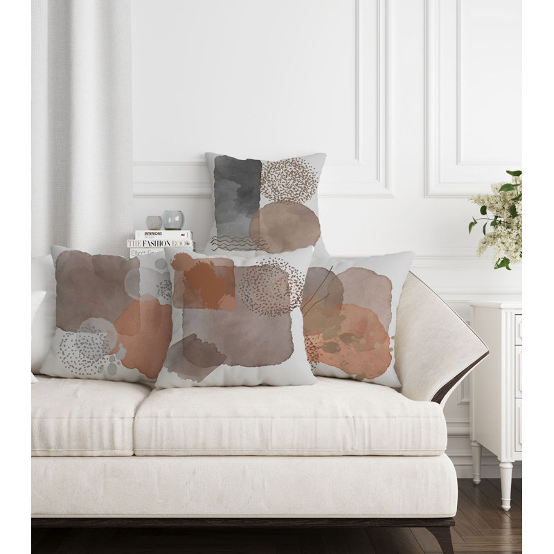Ensemble de housse de coussin lavable et repassable 4 pièces