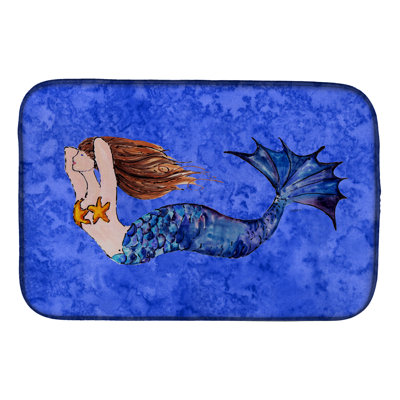 Tapis de séchage sirène brunette