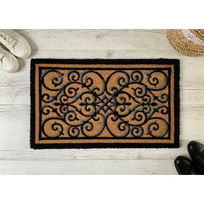 Houser Non-Slip Floral Doormat