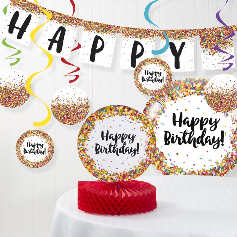 The Party Aisle™ Confetti Sprinkles Birthday Decorations Kit & Reviews -  Wayfair Canada