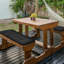 Ensemble de 2 coussins noirs pour banc de jardin 2 places.-508487154