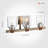 Sigurd 3 - Light Brushed Nickel Seeded Glass Vanity Light