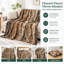 Plaid en flanelle à motif écorce d'arbre - Texture réaliste, tons bruns naturels, doux, chaud et confortable, idéal en toute saison, facile d'entretien, élément décoratif pour canapé, fauteuil, salon, chambre et mobilier de jardin.-135729079