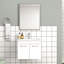 Meuble-lavabo 24 po avec lavabo et miroir, meuble-lavabo mural avec portes doubles, cadre en aluminium, charnières à fermeture douce, longues poignées en métal, lavabo en céramique-126528845