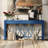 Rectangular Top Console Table with 4 Spacious Drawers, Open Bottom Storage-1837046316