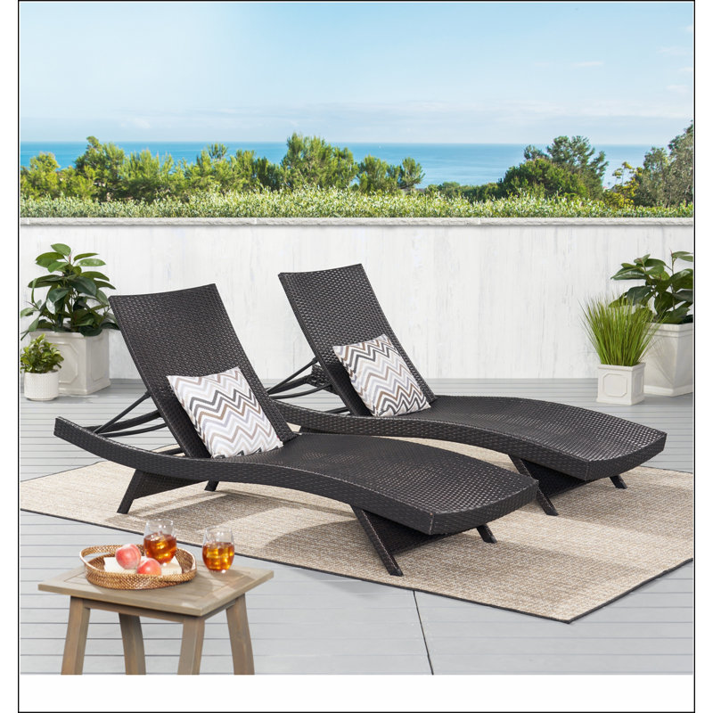 Chaise longue en osier Salem
