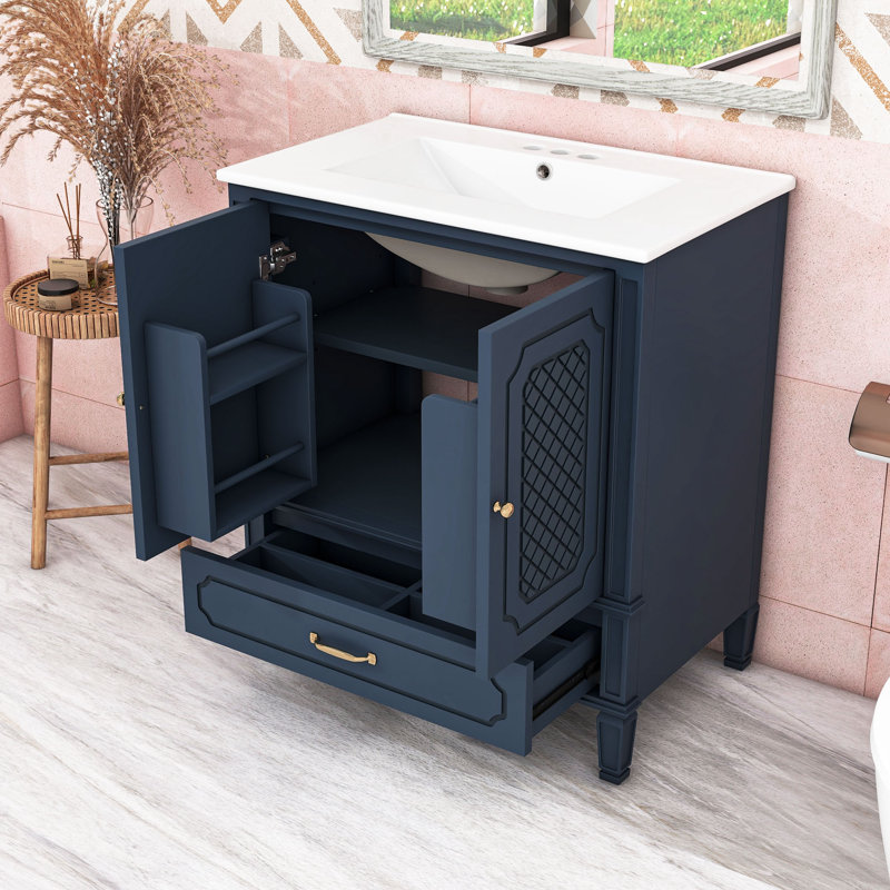 Meuble-lavabo avec lavabo et tablette