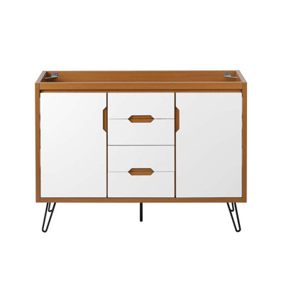 Base de meuble-lavabo mural simple 48 po Modway brun seulement