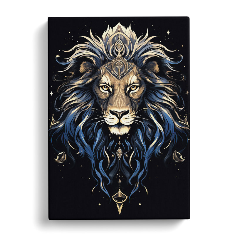 Leo Zodiac Line - Print, 76cm H x 50cm W x 3cm D