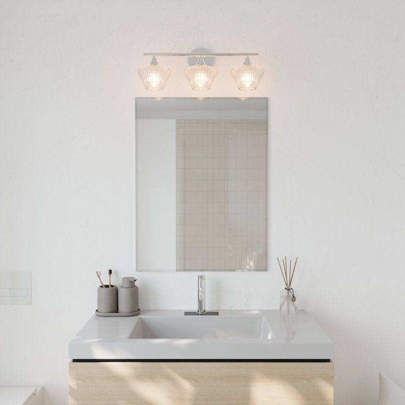 Amparo 3 - Light Dimmable Bathroom Wall Light, Silver