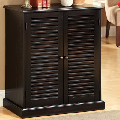 Shoe Cabinet With 5 Shelves, Design Doors For Aesthetic And Ventilation, Adjustable Solid Wood + , 30 In Deep, 15 Wide, 34.5 High Air Movement,