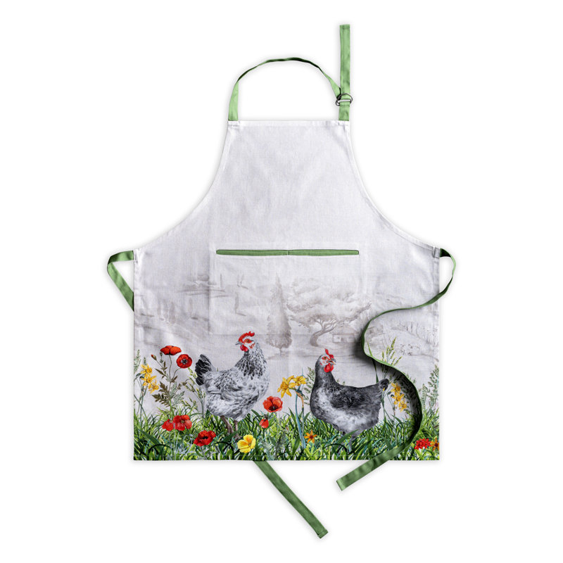 Maison d'Hermine Basse Cour 100% Cotton Apron - 27.5" x 31.5"