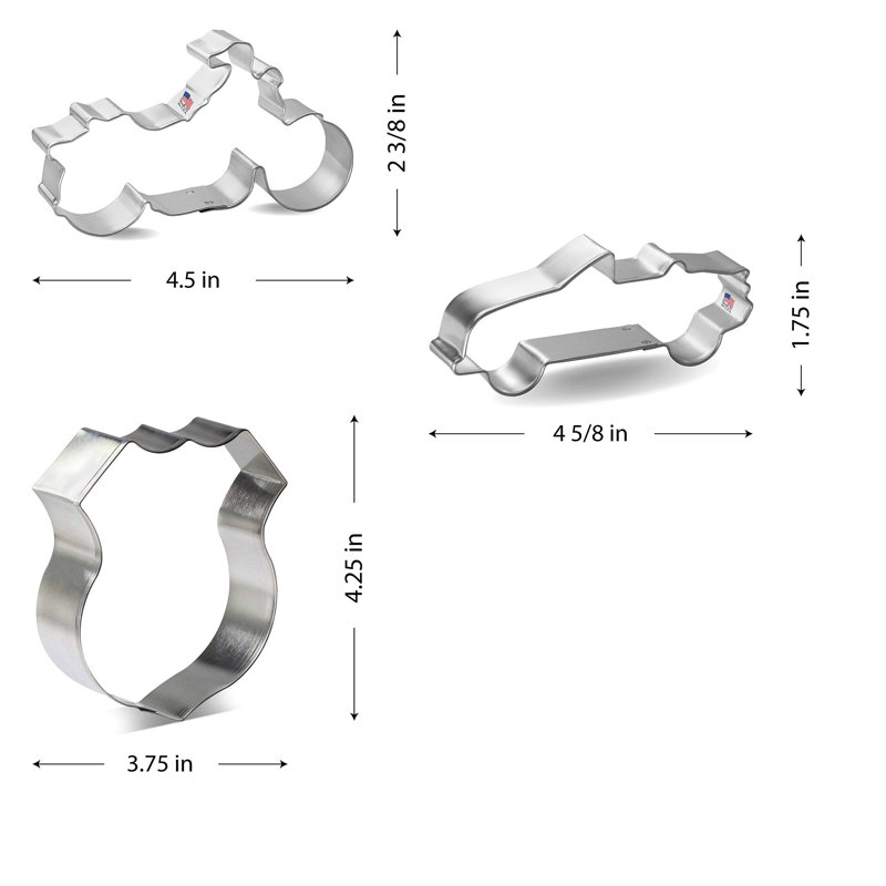 CookieCutter.com 3 -Piece Non-Stick Cookie Cutter