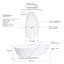 Baignoire de trempage autoportante 67 po. X 33 po. Marisol Grande