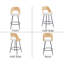 Kawakami Upholstered Counter Stool with Metal Frame-911487371