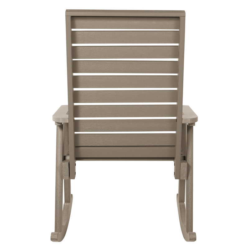 Chaise berçante en plastique Midwest, Brun bois