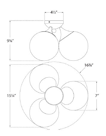 AERIN Cristol Large Triple Flush Mount, Hand-Rubbed Antique Brass