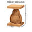 Table d'appoint sculptée en rotin Andrius