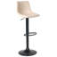 Swivel Upholstered Adjustable Height Counter Stool with Metal Frame-1830575401