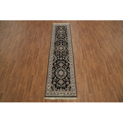 Tapis de couloir oriental traditionnel à motif floral élégant 3 x 10