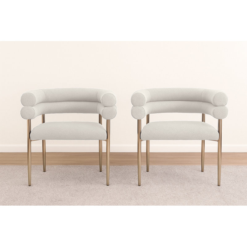 Chaise d'appoint Chousein Boucle , Crème