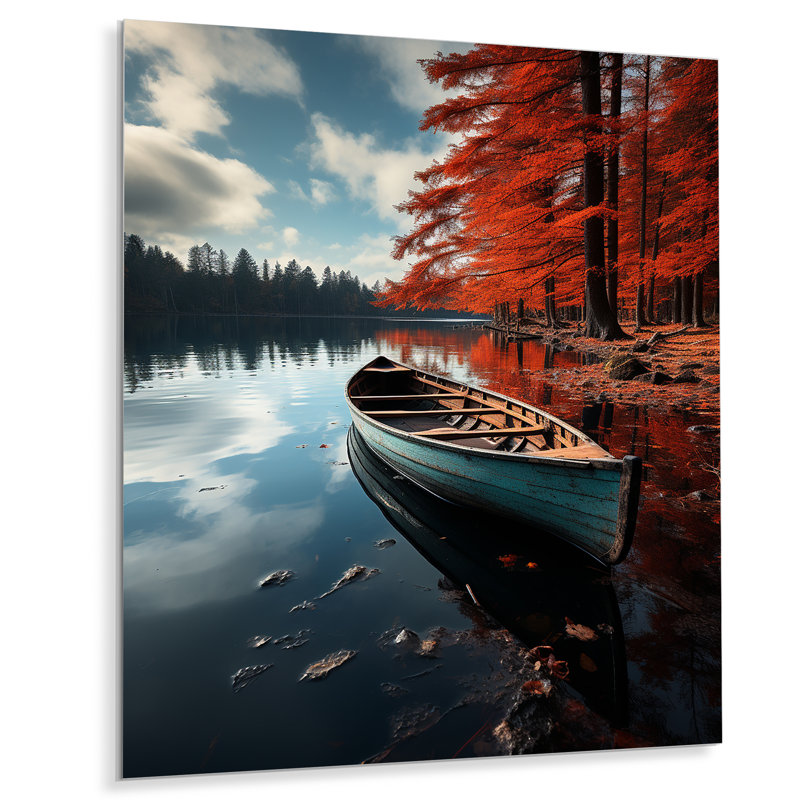 Canada Canoe Autumn - Canada décoration murale en métal, H 20 po x l 12 po x P 1 po