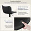 Barabo Swivel Upholstered Adjustable Height Counter Stool-1169959982