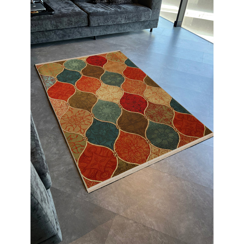 Tapis intérieur / extérieur Safiah, Rectangle 4 pi 8 po x 6 pi 7 po