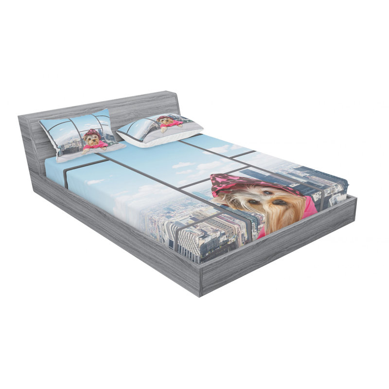 Microfiber Sheet Set, Queen Sheet Set with Fitted Sheet