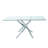 63" Rectangle Glass Dining Table for 4-6 Modern Glass Tabletop Kitchen Table for 4-6 Luxury Dining Room Tables with Metal Base for Home Kitchen Dining Room-275722406